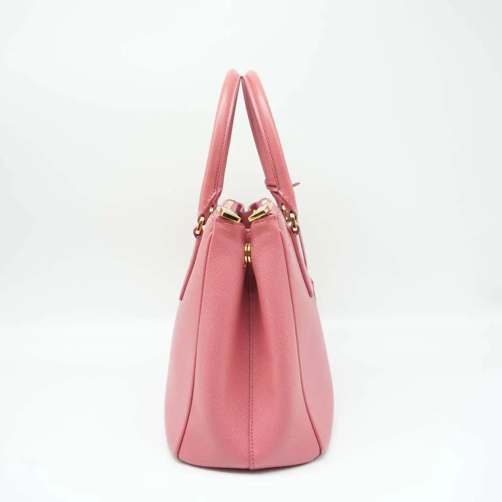 Prada Saffiano Lux Leather Medium Galleria Tote Pink Pink Fair - Model View