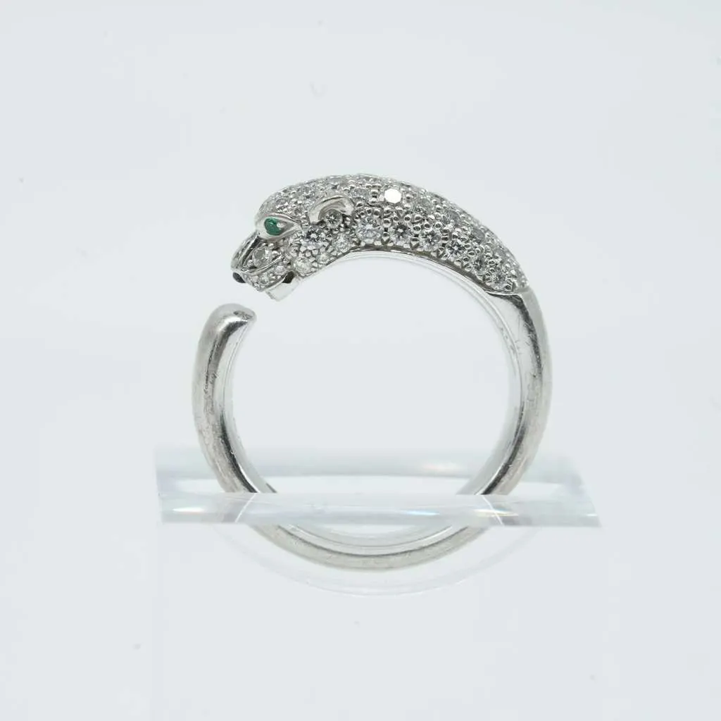 Cartier Panthère de Cartier Ring 49, K18WG, Half-Paved 5.2mm 10.21g Gold White Gold Good - Inside View