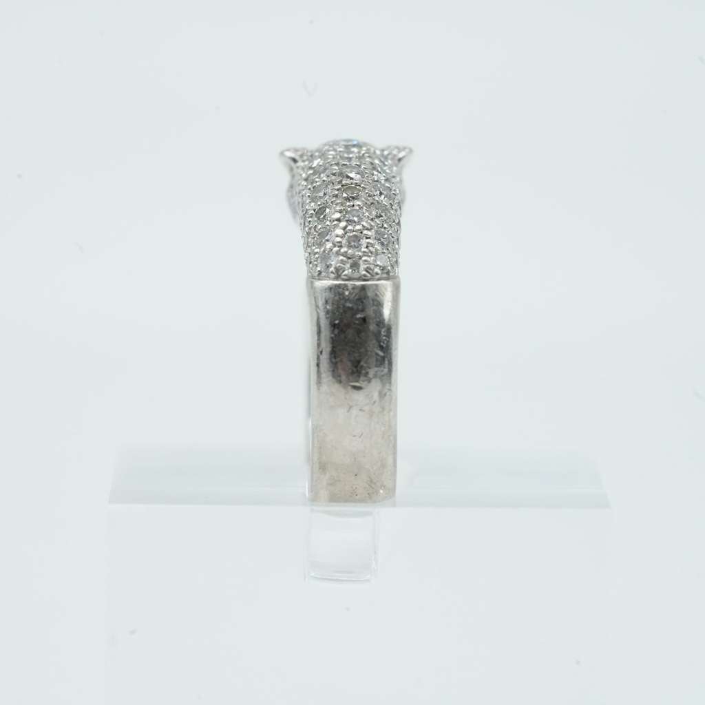 Cartier Panthère de Cartier Ring 49, K18WG, Half-Paved 5.2mm 10.21g - 4