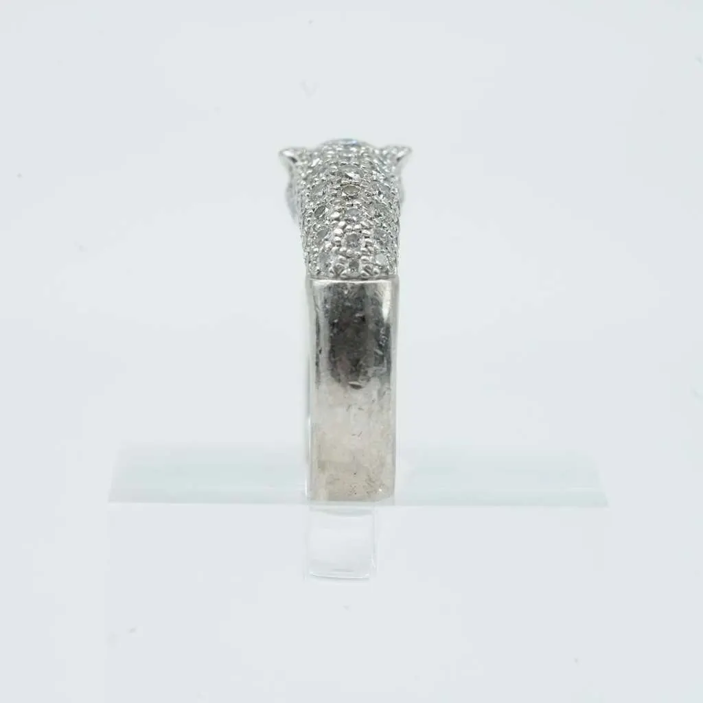 Cartier Panthère de Cartier Ring 49, K18WG, Half-Paved 5.2mm 10.21g Gold White Gold Good - Model View