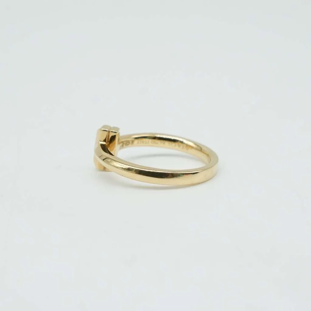 Tiffany & Co T1 NRW Ring 18K YG 4g With Diamond Size 5.25(US) Gold Good - Box View