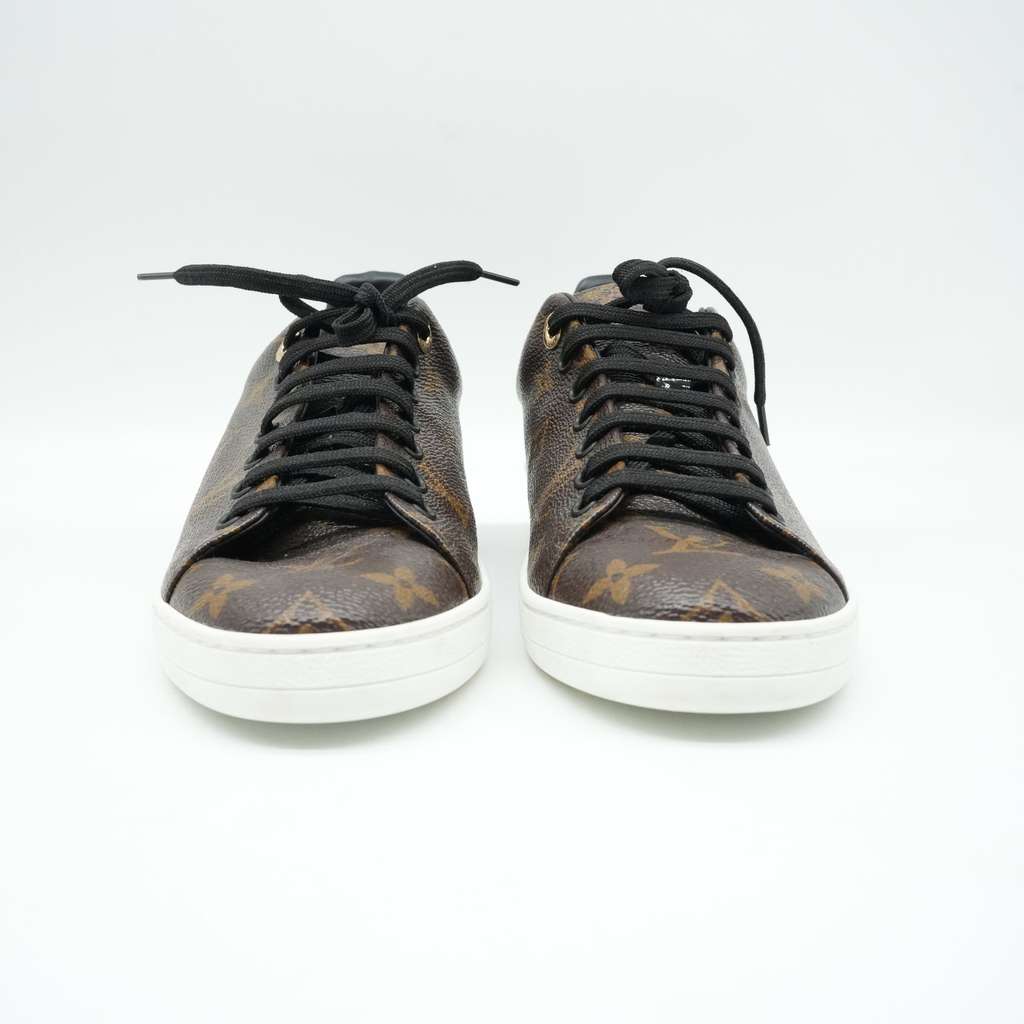 Louis Vuitton Frontrow Sneaker Monogram Black Patent 1A1F4N Size 39 - 3