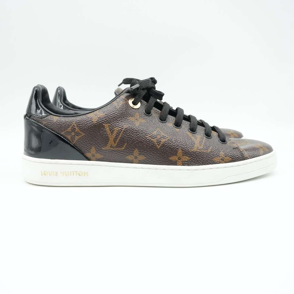 Louis Vuitton Frontrow Sneaker Monogram Black Patent 1A1F4N Size 39 - 4