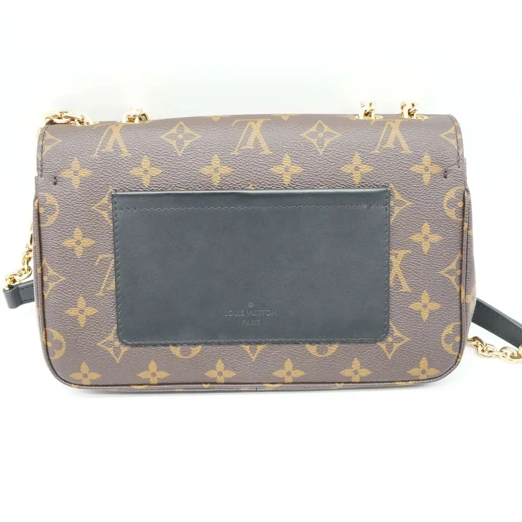 Louis Vuitton Marceau Monogram HandBag Black M46126 Brown Canvas Good - Model View