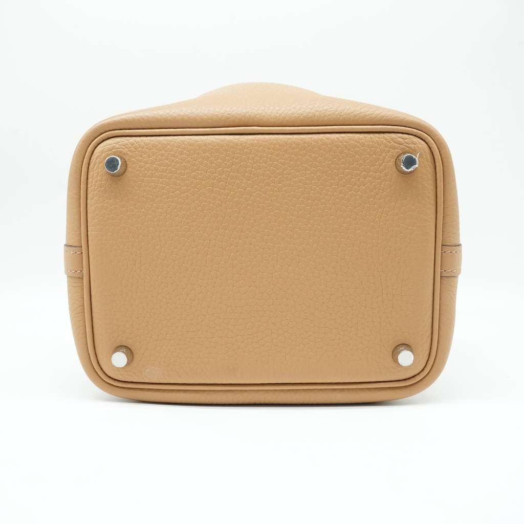 Hermès Picotin 18 PM Bag in Biscuit color and Taurillon Clémence Leather Stamp K - 5