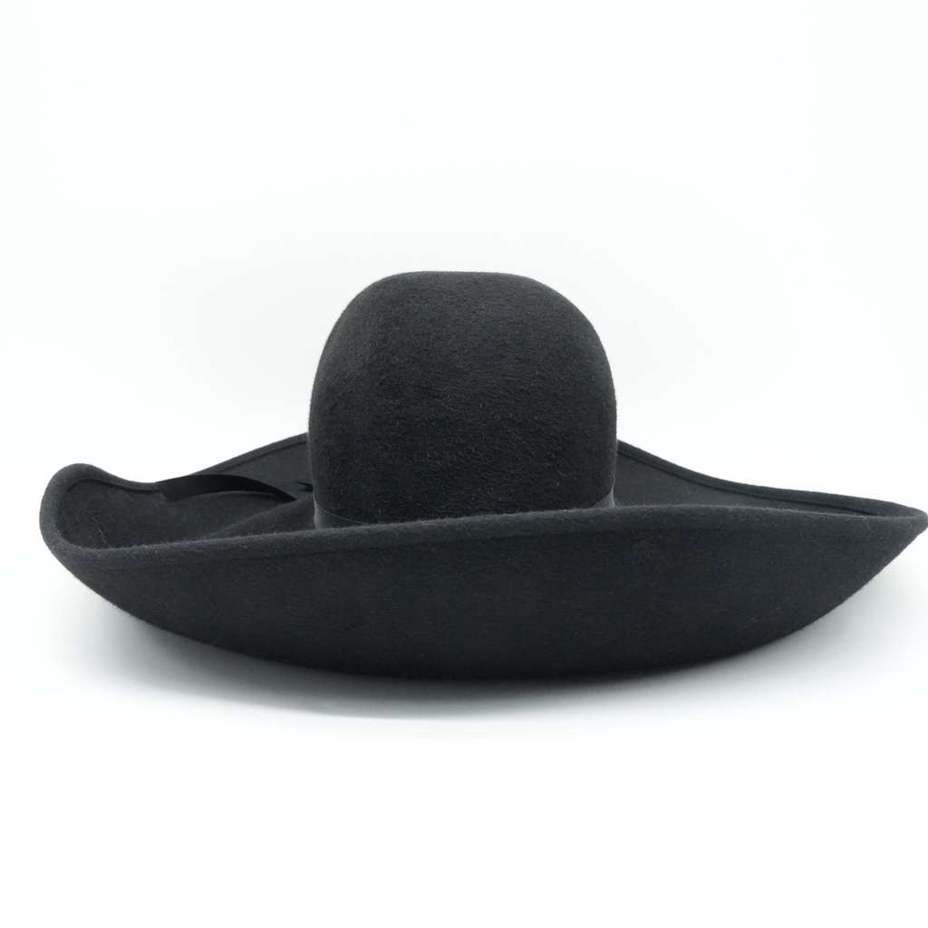 Chanel Black Wide-Brim Hat with Bow - 3