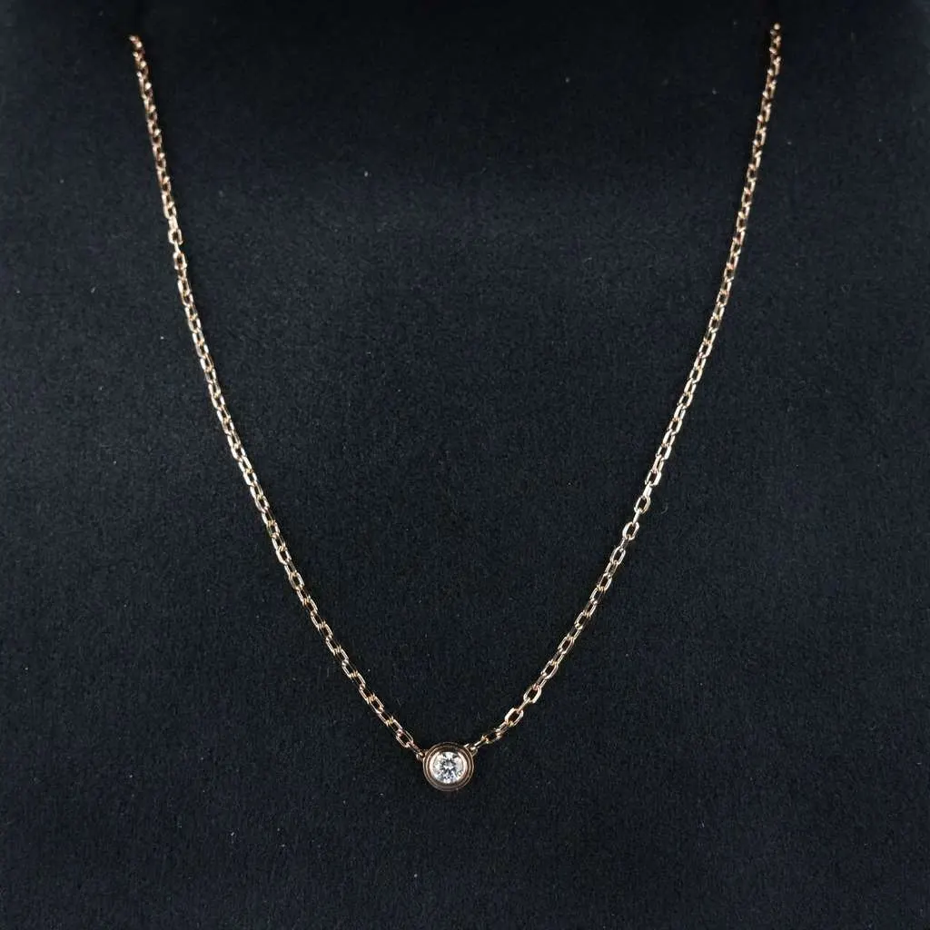 Cartier D'amour SM K18 Rose Gold NC Diamond 2.9g Gold Rose Gold Good - Back View