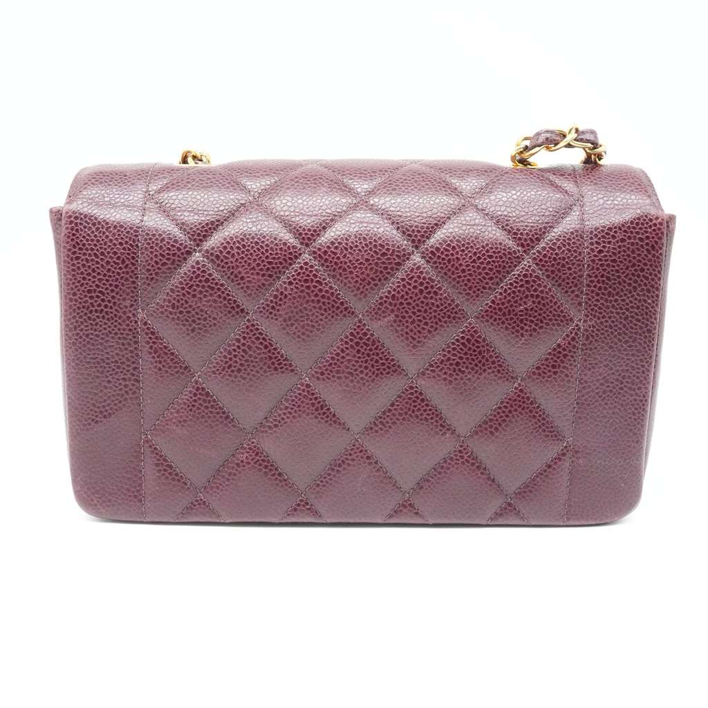 Chanel Chanel Diana Flap Bag Caviar Skin Burgundy Vintage - 3