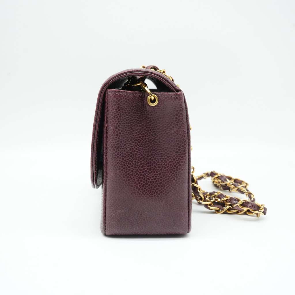 Chanel Chanel Diana Flap Bag Caviar Skin Burgundy Vintage - 4