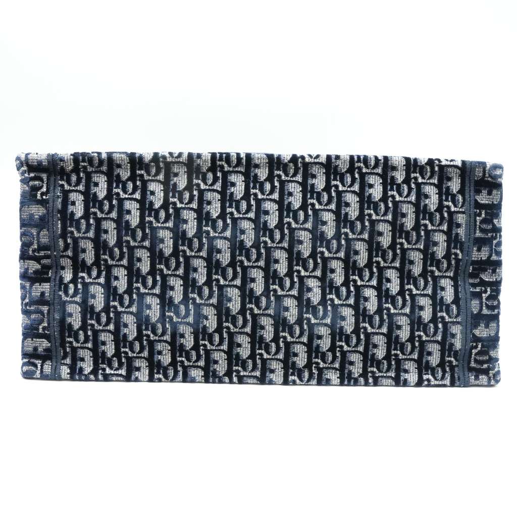 Dior Book Tote Bag Oblique Embroidery Blue - 5