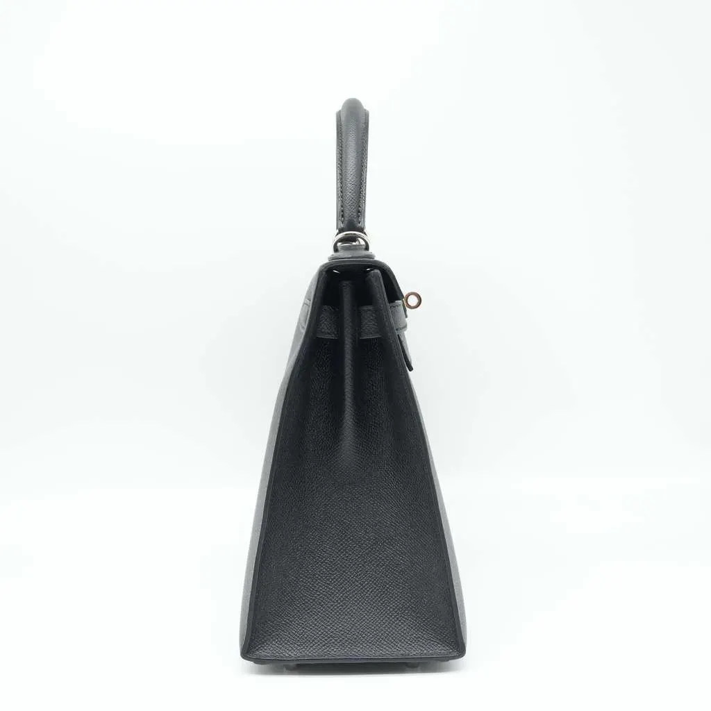 Hermès Kelly 28 Black Stamp D(2019) Black Good - Back View