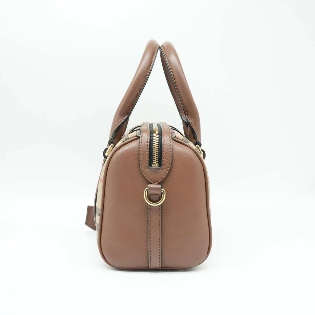 Burberry Horseferry Alchester Mini Bowling Beige Canvas Fair - Back View