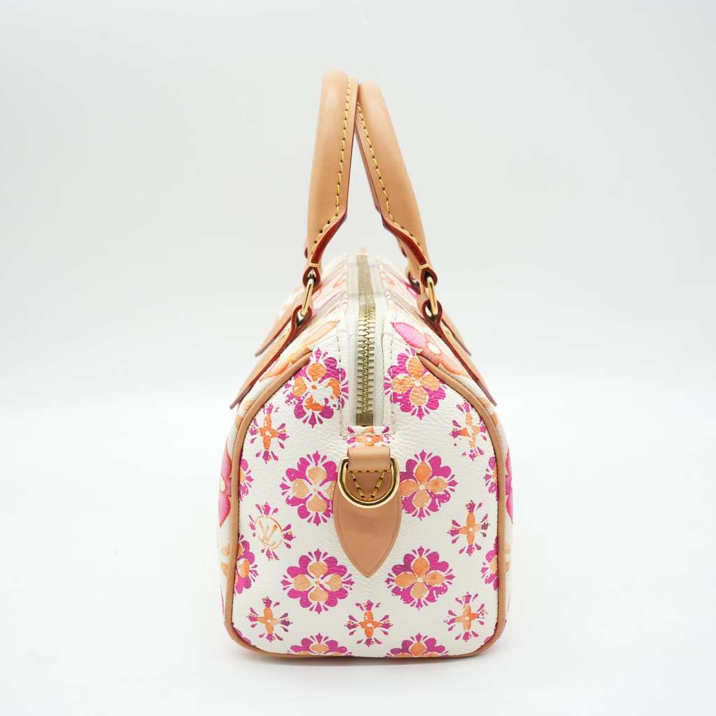Louis Vuitton Speedy 20 Bandouliere Coral Monogram Tile Canvas - 2
