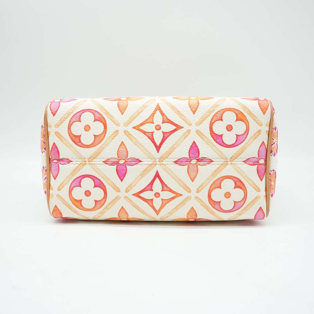 Louis Vuitton Speedy 20 Bandouliere Coral Monogram Tile Canvas - 5