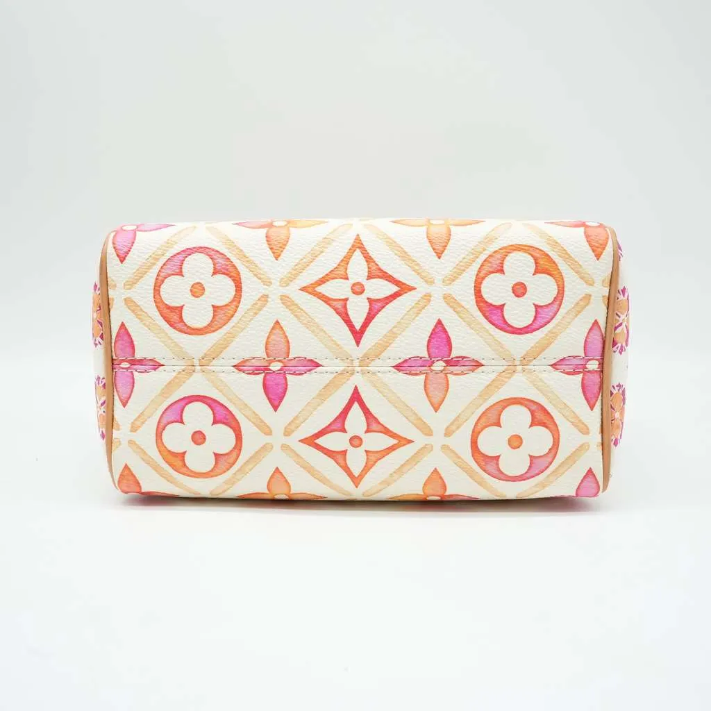 Louis Vuitton Speedy 20 Bandouliere Coral Monogram Tile Canvas Orange Canvas Good - Box View