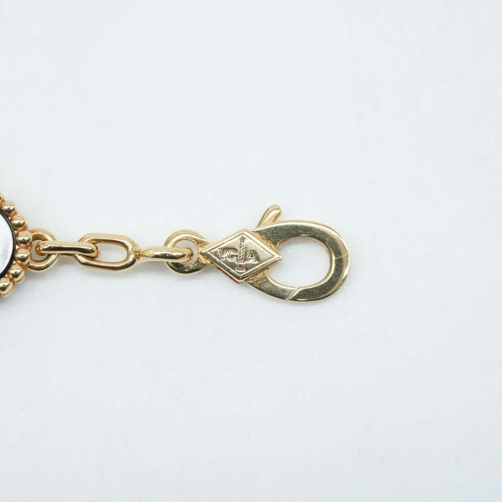 Van Cleef & Arpels Vintage Alhambra Bracelet 5 Motifs Black Onyx 10.94g - 4