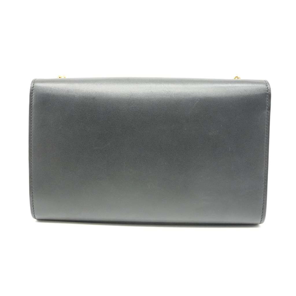 Saint Laurent YSL Black Leather Kate Small Tassel Wallet Chain Bag - 4