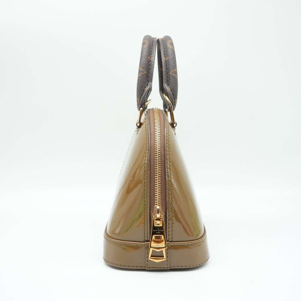Louis Vuitton Alma BB Vert Bronze Patent Leather - 2