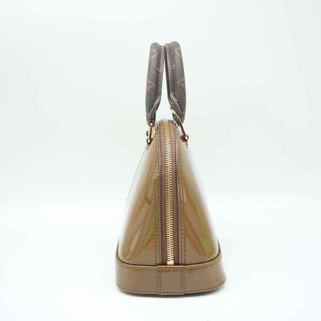 Louis Vuitton Alma BB Vert Bronze Patent Leather - 4