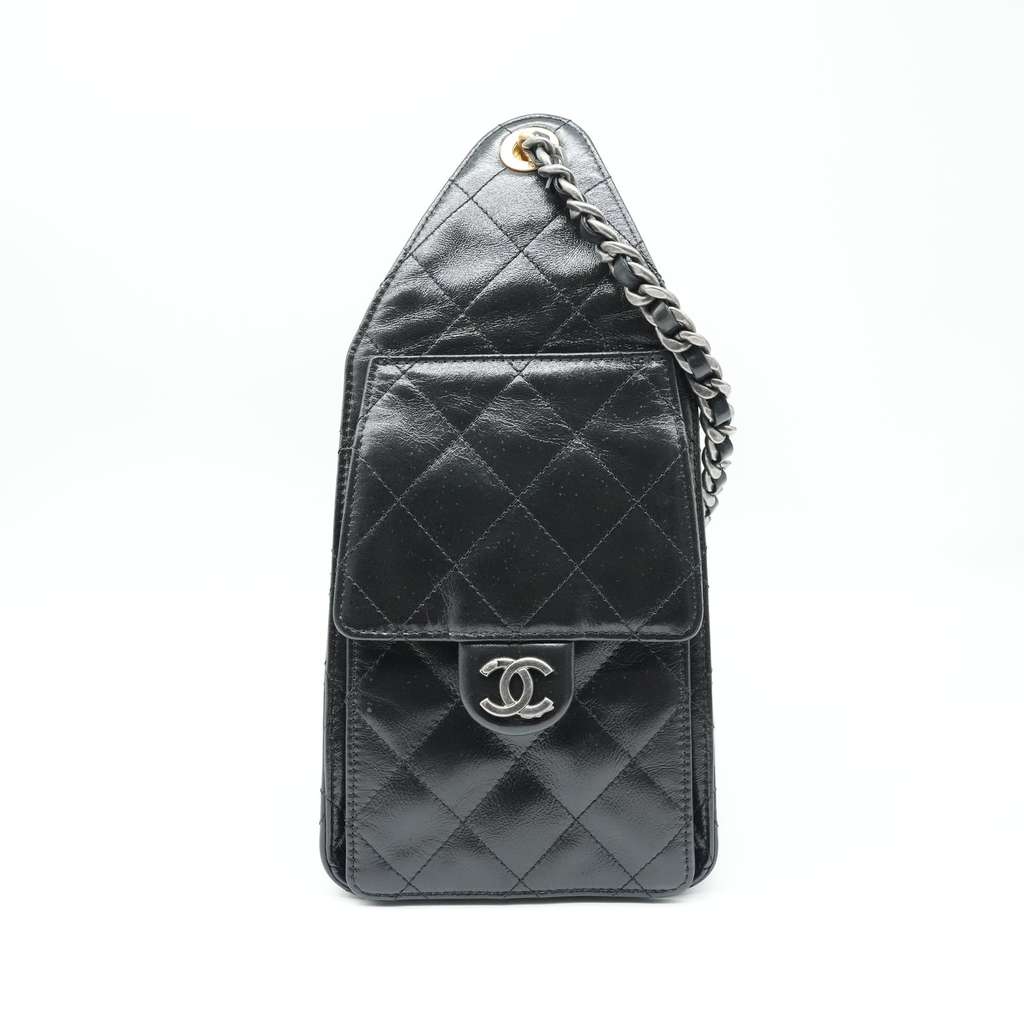 Chanel 25 Small Handbag Grained Calfskin & Gold-Tone Metal Black - 5