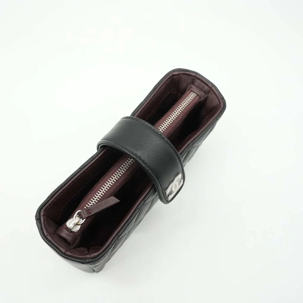 Chanel Black Quilted Leather Reissue CC Phone Pouch Black Leather Good - Box View