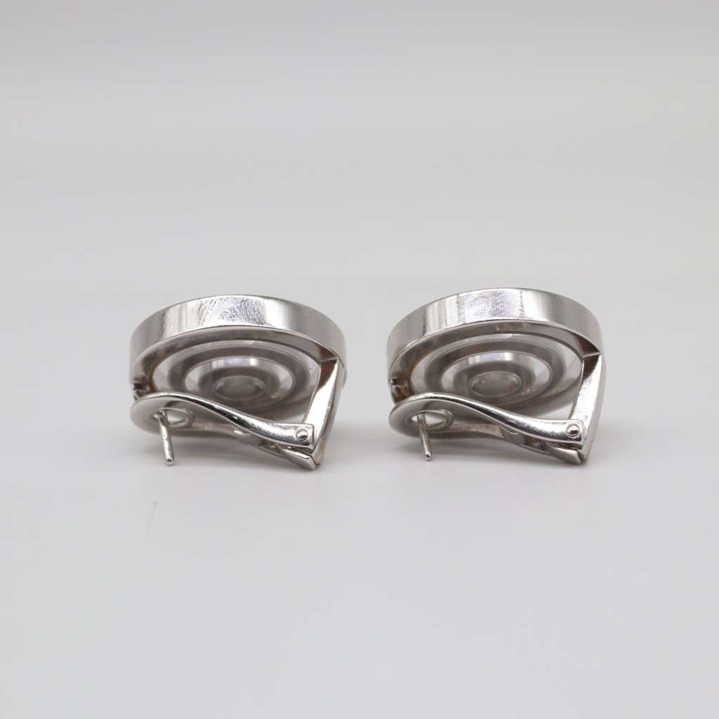 Chopard Happy Spirit with Dancing Diamond WG Earrings 36.3g - 3