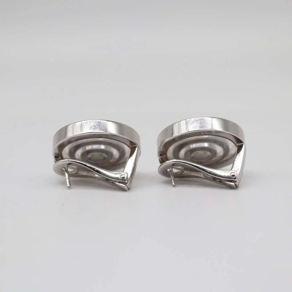 Chopard Happy Spirit with Dancing Diamond WG Earrings 36.3g Gold White Gold Good - Inside View