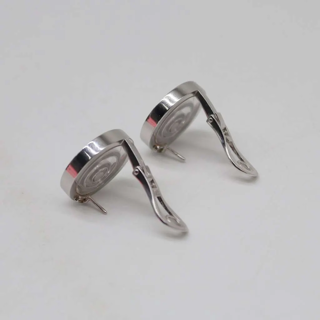 Chopard Happy Spirit with Dancing Diamond WG Earrings 36.3g Gold White Gold Good - Model View