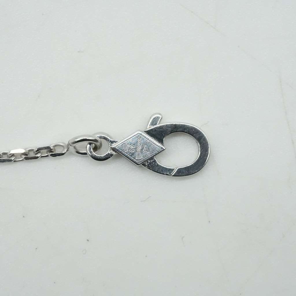 Van Cleef & Arpels Vintage Alhambra pendant Necklace 18K White Gold 5.3g JO172562 - 5