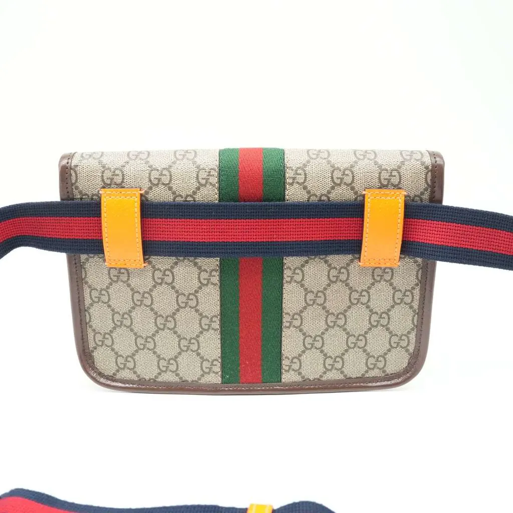 Gucci Small Ophidia Belt Bag GG Supreme Canvas Beige Canvas Good - Model View
