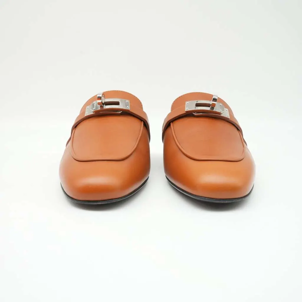 Hermès Women's Loafers Brown Size 36 DB/BO Brown Leather Fair - Inside View