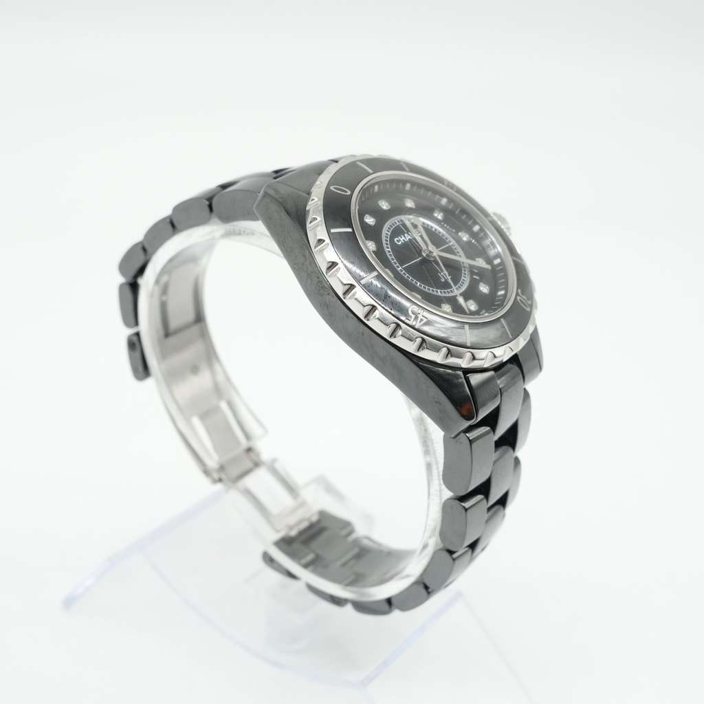 Chanel J12 33mm Quartz Ceramic Black Dial Diamond Indicators H5701 - 3
