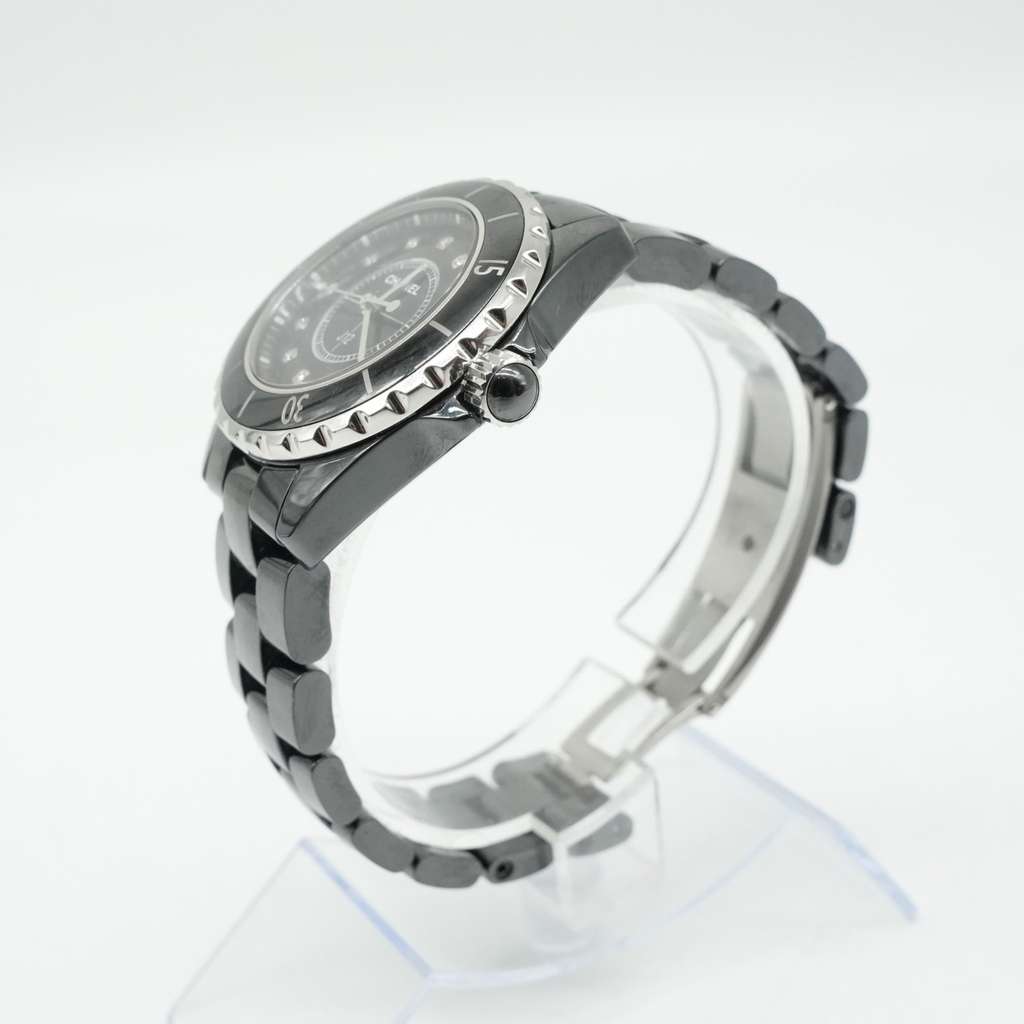 Chanel J12 33mm Quartz Ceramic Black Dial Diamond Indicators H5701 - 4
