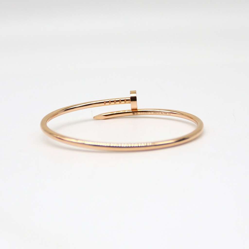 Cartier Juste Un Clou Bracelet 18K PG SM Size 15 8.8g UMA714 BO/SC/LEGCE - 3