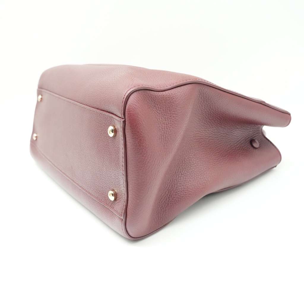 Chanel Executive Tote Bag Burgandy Leather EN ST - 5