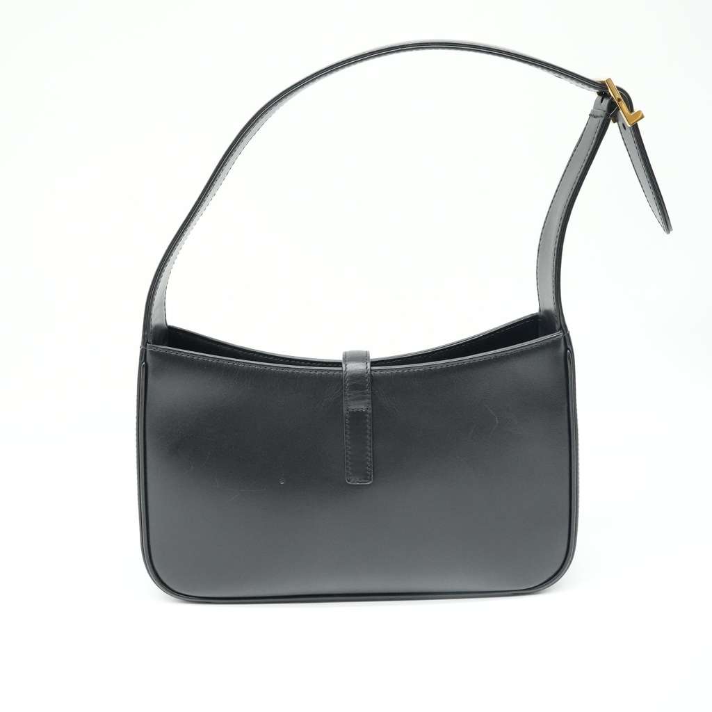 Saint Laurent Le 5 à 7 Leather Shoulder Bag Black - 3